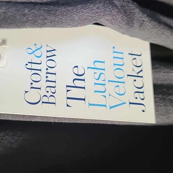 CROFT & BARROW BRAND WOMEN'S PLUS SIZE BLACK LUSH VELOUR 1/4 ZIP JACKET SIZE XL - Picture 4 of 10